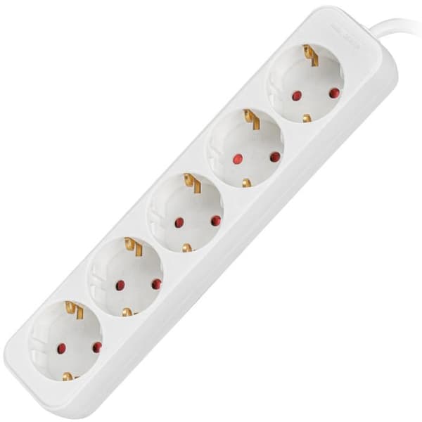 Multiprise - Lanberg - 5 Schuko-uttag - 1,5 m - Vit - Inomhus