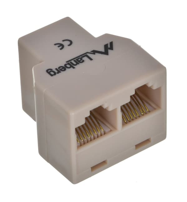 Lanberg AD-RJ45-2RJ45-OU netværkssplitter Beige