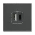 Miniatyrbild 1 av 2: USB-uttag - LEGRAND - HS4287C2 - 2x USB - Antracit - 1,5 A
