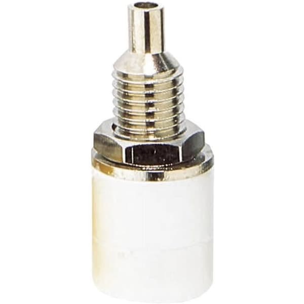 TRU COMPONENTS 1599566 Laboratoriehonkontakt Honkontakt, vertikal Stift: 4 mm Vit 1 st (s)