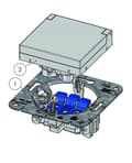 Miniatyrbild 4 av 4: Opus Socket - 512.220.37 - 55 Skyddskontaktuttag, blank satin polarvit