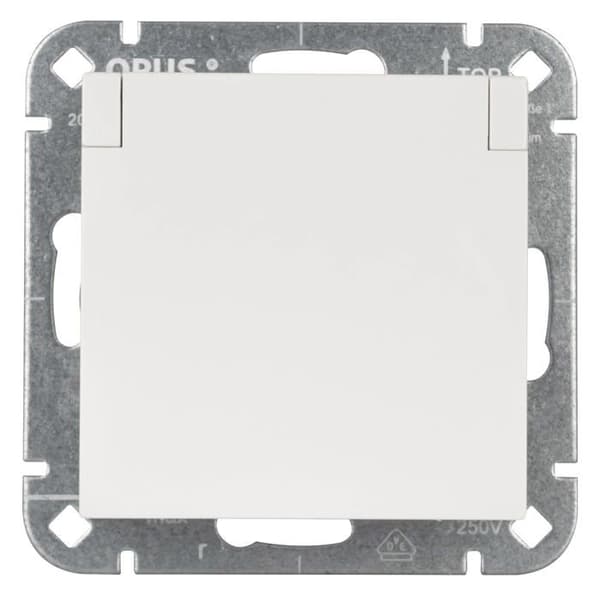 Opus Socket - 512.220.37 - 55 Skyddskontaktuttag, blank satin polarvit