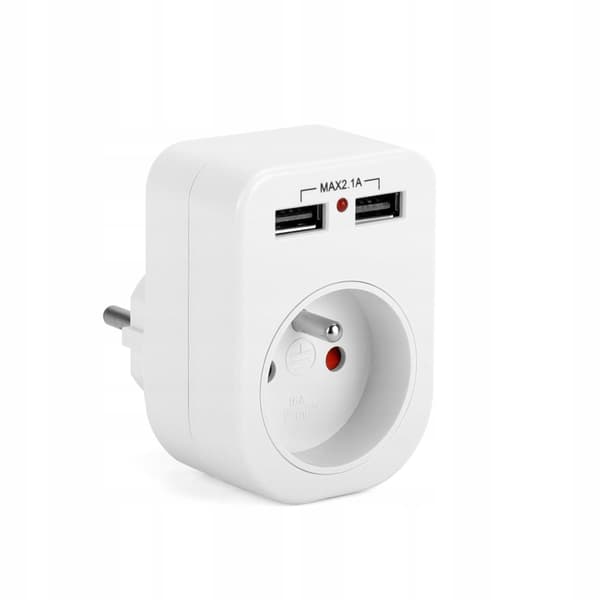ELEKTRISKA SPLITTER TJIV LADDARE x 2 USB 2.1A