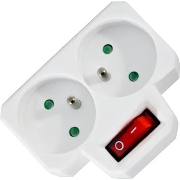 Biplite Power Strip 2x16A Jordbrytare Barnskydd 3680W 230 V