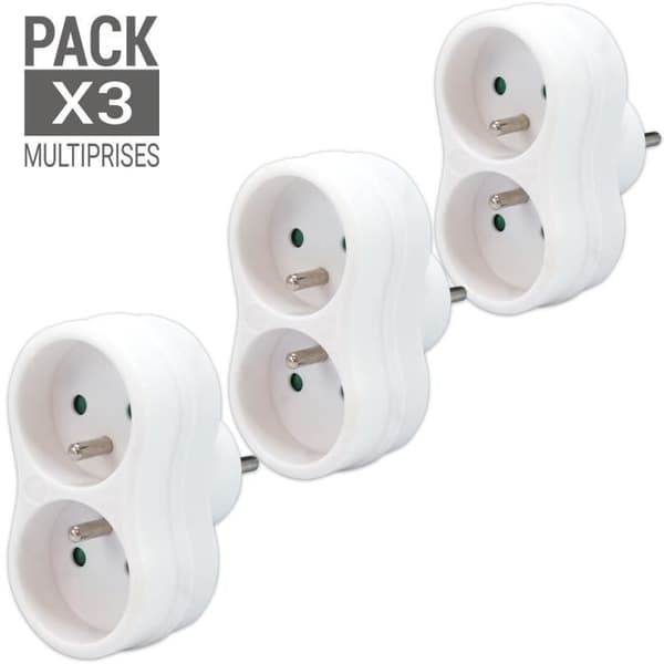 Pack 3 Power Strips - WAYTEX - Monoblock 2 Hona Schuko - 16A - Barnskydd - Inredning