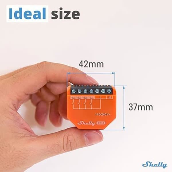 Styrenhet för Push Switch - SHELLY - i4 Gen3 - Wi-Fi och Bluetooth - 8MB minne - 16 klick