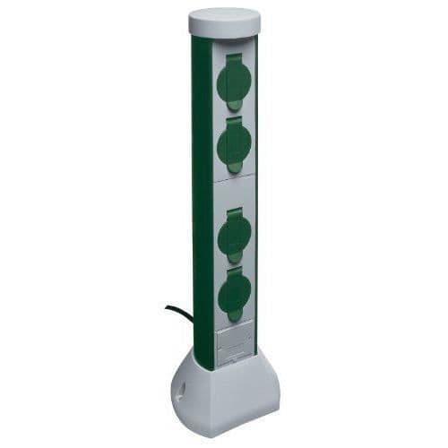 REV Ritter 0068400021 GC Vertikal grenuttag med 4 uttag, kabel 2 m