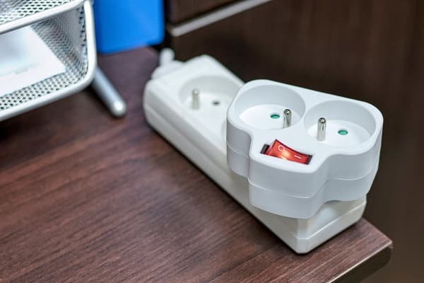 El-stikdåse Splitter Plast-Rol Hvid