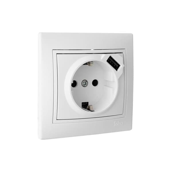 GENERISK - Bipolär Base T/Tl 16a 250v Usb S.Europa Solera Erp60usb-U