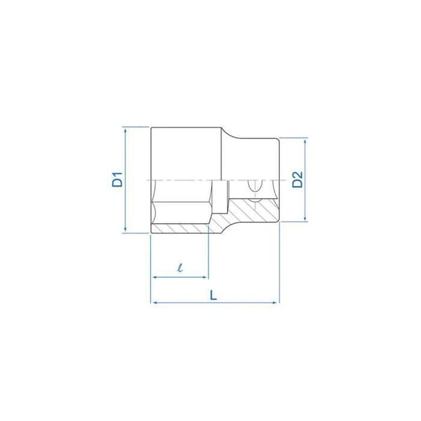 KING TONY 433530M Hylsa Metrisk 1/2" Standard, 30 mm