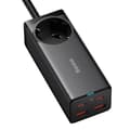 Miniatyrbild 5 av 11: Baseus GaN3 Pro väggladdare / powerstrip 2xUSB + 2xUSB-C + AC, 100W (svart)
