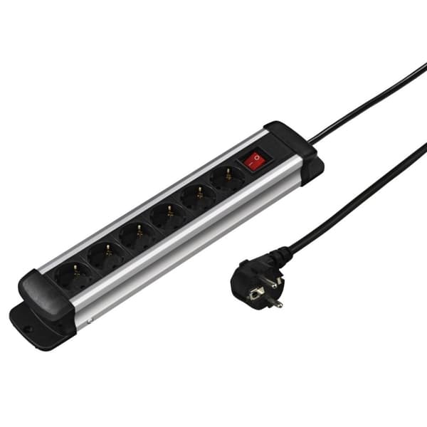 Hama 6-vejs Power Strip Pro-S 60S Med Switch 3,0m
