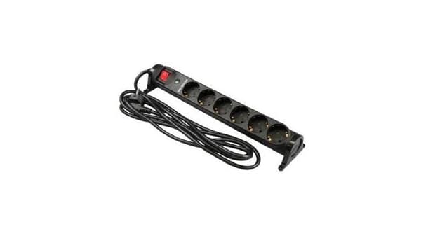 VB 61058 Roterende bordstik 6-vejs 3x1,5 3M + Switch Monterbar