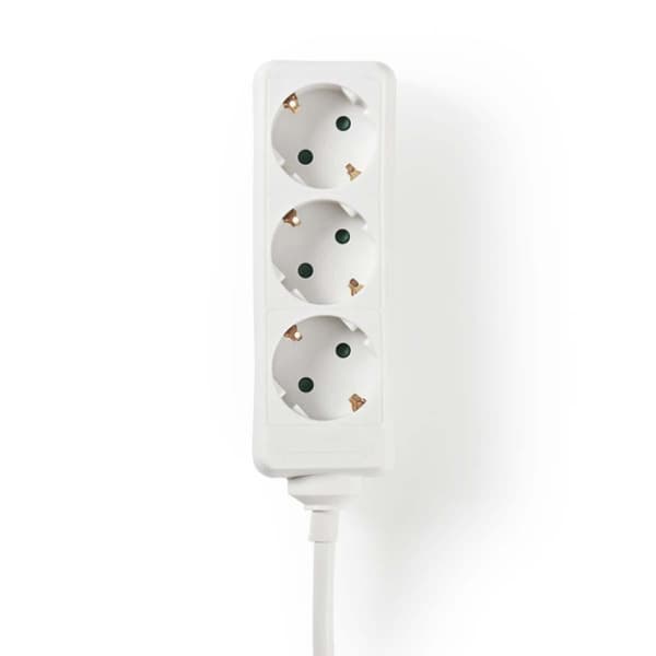 Nedis EXSO315F1WT Sokkel Beskyttelsesstik 3-vejs 1,5 M Hvid
