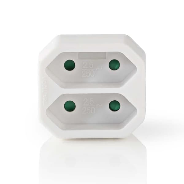 Nedis PSSPL200C1WT Socket Splitter 2-vejs Euro Socket Hvid