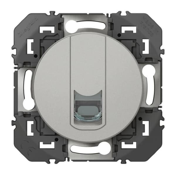 Prise blindée RJ45 cat6 FTP Dooxie - Aluminiumfinish - 600476 - Legrand