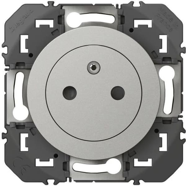 2P+E Surface 16A Dooxie eluttag - Aluminiumfinish - 600435 - Legrand