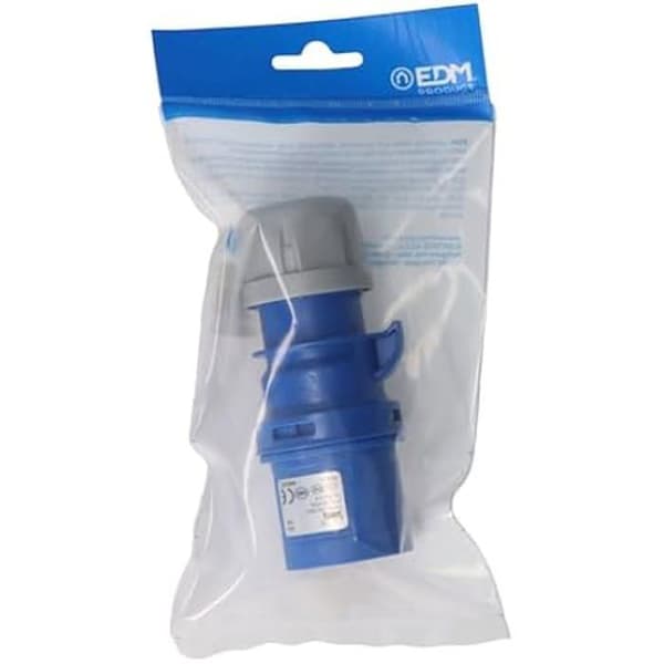 Plugg - EDM - E46001 - 2 P+T - Färdig att installera - Plast - Blå
