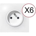 Miniatyrbild 3 av 6: Set med 6 Neptune LEGRAND 2P+E uttag