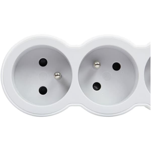 LEGRAND Multisockel FB 4x2P+E standard 1,5m 1mm² - Vit och grå