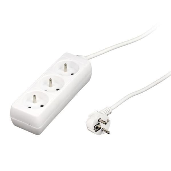 ZENITECH Power Strip 3 Uttag 16A - Vit