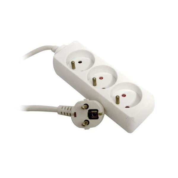 ZENITECH Power Strip 3 Uttag 16A - Vit