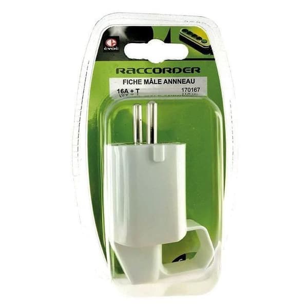 Hanehaneplugg 10/16A+ T vit