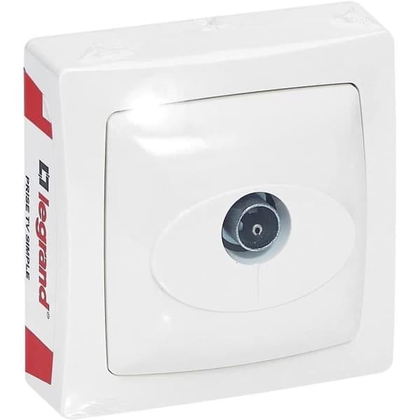 Prise TV - LEGRAND - ASL - 9,5 mm - Vit - Inomhus