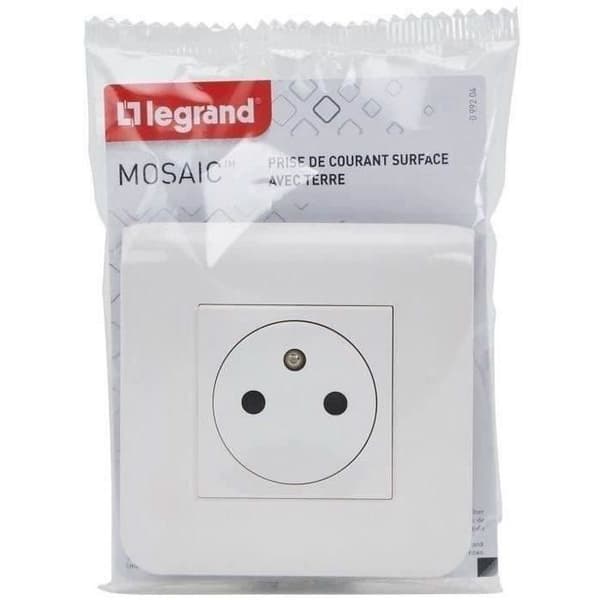 LEGRAND - Mosaic uttag 2p+t komplett blister