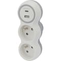Miniatyrbild 3 av 3: Biplite 16A och två USB A+C-laddare - ZENITECH - Vit och Grå