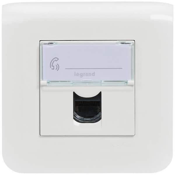 LEGRAND - Mosaic uttag rj45 kat 6 FTP vit komplett