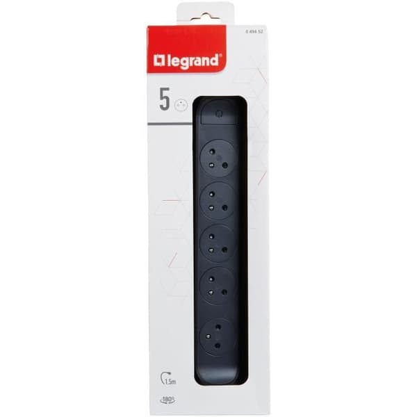 LEGRAND Förlängningssladd FB 5x2P+T premium roterbar och fixérbar 1,5 m 1 mm129