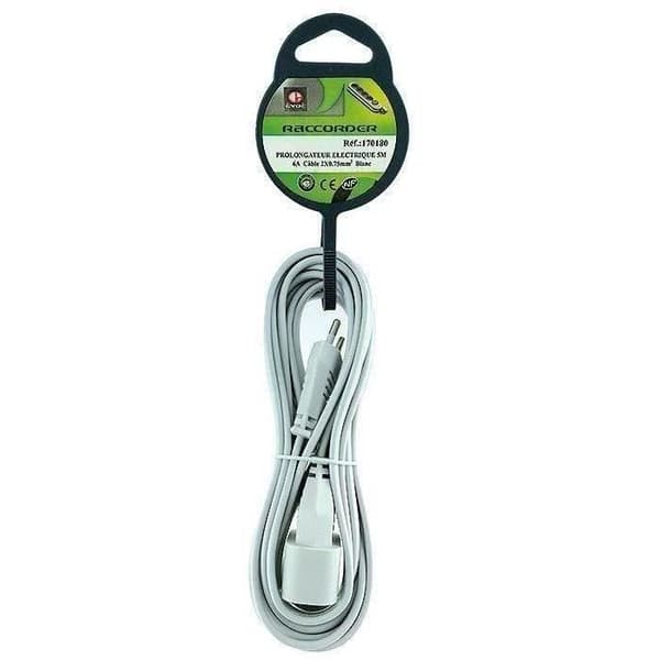 Förlängningssladd 5M 2x0,75mm vit
