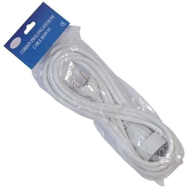 Förlängare - 3x1.5 mm² - 5 m - vit
