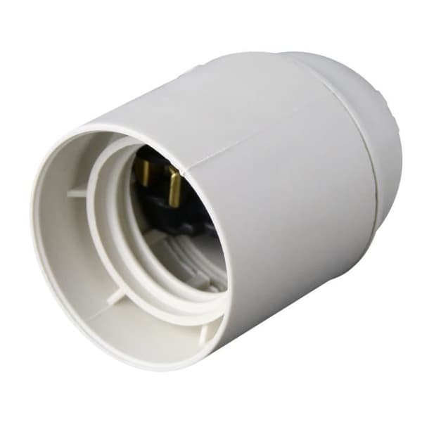 ZENITECH slät termoplast E27 lamphållare vit