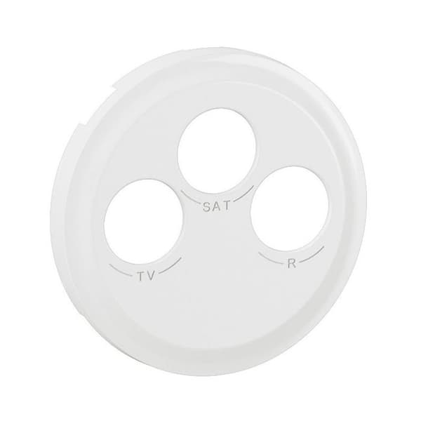 Enjoliveur uttag TV-R-SAT DAB+ Céliane - LEGRAND - Vit - Rektangulär - Klar att montera - Enkelt uttag