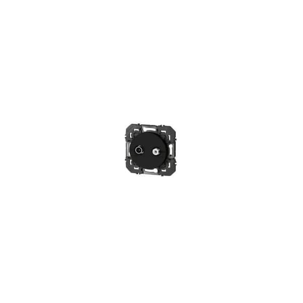 Prise TV-SAT stjärnbruten LEGRAND - matt svart finish - klar att installera - 2P+T - inomhus