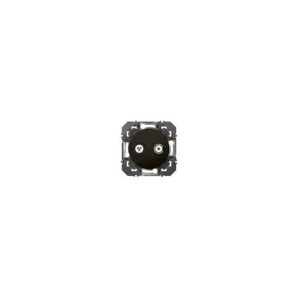 Prise TV-SAT stjärnbruten LEGRAND - matt svart finish - klar att installera - 2P+T - inomhus