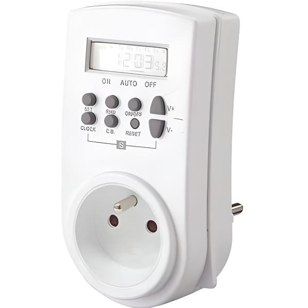 Timer - Terre Française - Digital veckotimer - 98 program - Barnskydd - Digital