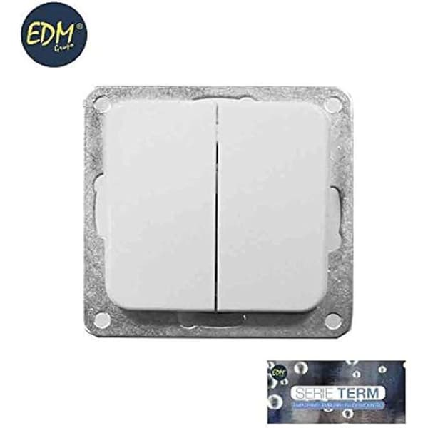 Infälld strömbrytare - EDM - Modell 65306 - Flerfärgad - Plast - Säljs styckvis