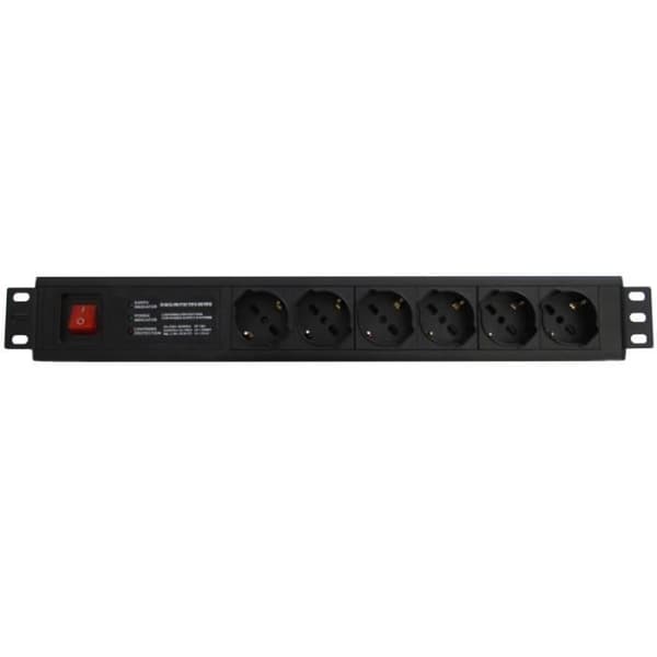 WP WPN-PDU-I06-06, 6 AC-uttag, 3500 W, svart