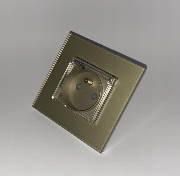 ENKEL GLAS STIK 86mm HERMETIC IP44 - GULD FARVE