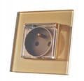 Miniatyrbillede 1 af 4: ENKEL GLAS STIK 86mm HERMETIC IP44 - GULD FARVE