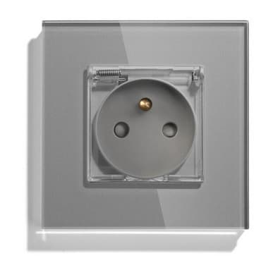 YKSITTÄINEN LASIKAPPALE 86mm HERMEETTINEN IP44 - VÄRI HARMAA