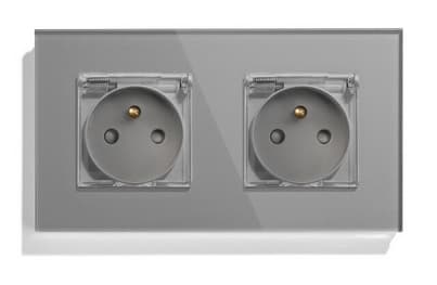 DOBBELT GLAS STIK 157mm HERMETIC - GRÅ FARVE