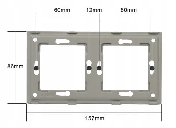 DUBBEL ELUTTAG + SATELLITANTENNPLUGG GLAS KONTAKT
