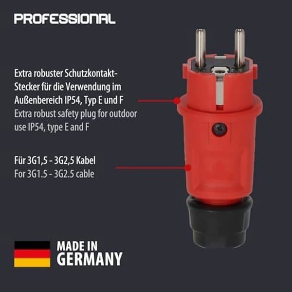 Professionell dokument - BRENNENSTUHL - Typ E och F - IP54 - Utomhusbruk - Röd färg