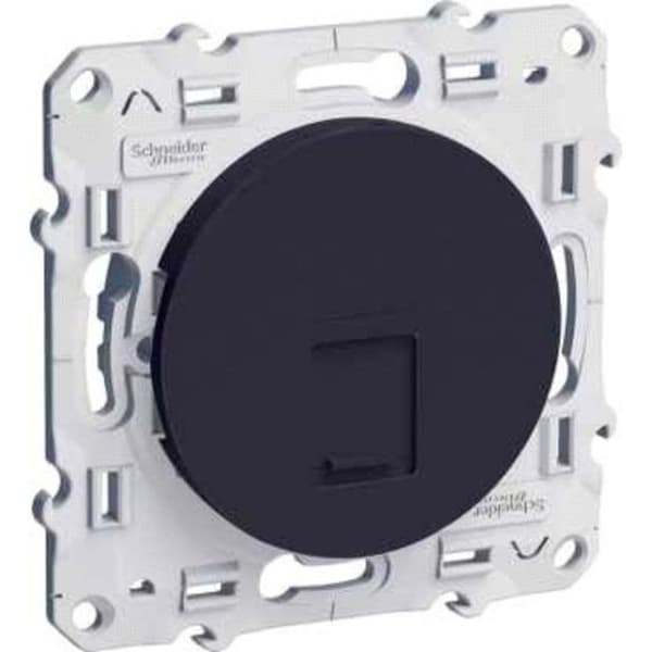 rj45 kategori 5 utp-uttag - antracit - skruvfäste - schneider odace