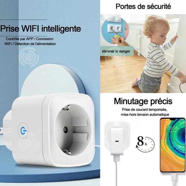 INN Smart Socket 4 st 60 Hz Nominell frekvens Wifi Smart Socket Wifi Connected Socket Kompatibel fjärrkontrolldetektering