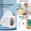 Miniatyrbild 4 av 4: INN Smart Socket 4 st 60 Hz Nominell frekvens Wifi Smart Socket Wifi Connected Socket Kompatibel fjärrkontrolldetektering